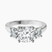 Evelina Round Three Stone Lab Diamond Engagement Ring in Platinum