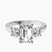 Evelina Round Three Stone Lab Diamond Engagement Ring in Platinum