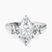 Evelina Round Three Stone Lab Diamond Engagement Ring in Platinum