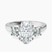 Evelina Round Three Stone Lab Diamond Engagement Ring in Platinum