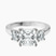 Evelina Round Three Stone Lab Diamond Engagement Ring in Platinum