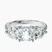Artemis Round Three Stone Lab Diamond Engagement Ring in 10kt White Gold