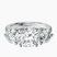 Artemis Round Three Stone Lab Diamond Engagement Ring in 10kt White Gold
