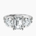 Artemis Round Three Stone Lab Diamond Engagement Ring in 10kt White Gold