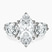 Artemis Round Three Stone Lab Diamond Engagement Ring in 10kt White Gold