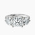 Artemis Round Three Stone Lab Diamond Engagement Ring in 10kt White Gold