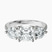 Artemis Round Three Stone Lab Diamond Engagement Ring in 10kt White Gold