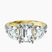 Artemis Round Three Stone Lab Diamond Engagement Ring in 10kt Yellow Gold