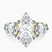 Artemis Round Three Stone Lab Diamond Engagement Ring in 10kt Yellow Gold