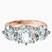 Estella Round Three Stone Lab Diamond Engagement Ring in 18kt Rose Gold