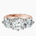 Estella Round Three Stone Lab Diamond Engagement Ring in 10kt Rose Gold
