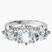Estella Round Three Stone Lab Diamond Engagement Ring in 10kt White Gold