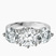 Estella Round Three Stone Lab Diamond Engagement Ring in 10kt White Gold