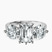 Estella Round Three Stone Lab Diamond Engagement Ring in 10kt White Gold