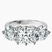 Estella Round Three Stone Lab Diamond Engagement Ring in Platinum