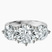 10kt White Gold Estella Round Three Stone Lab Diamond Ring