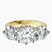 Estella Round Three Stone Lab Diamond Engagement Ring in 10kt Yellow Gold