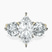 Estella Round Three Stone Lab Diamond Engagement Ring in 10kt Yellow Gold
