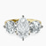 Estella Round Three Stone Lab Diamond Engagement Ring in 10kt Yellow Gold