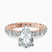 Georgiana Side Round Lab Diamond Engagement Ring in 10kt Rose Gold