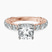 Arabella Side Round Lab Diamond Engagement Ring in 10kt Rose Gold
