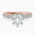 Arabella Side Round Lab Diamond Engagement Ring in 18kt Rose Gold