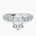 Arabella Side Round Lab Diamond Engagement Ring in 10kt White Gold