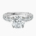 Arabella Side Round Lab Diamond Engagement Ring in 10kt White Gold