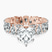 Cordelia Side Pear Lab Diamond Engagement Ring in 10kt Rose Gold