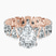 Cordelia Side Pear Lab Diamond Engagement Ring in 14ct Rose Gold