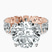 Pre-Designed 14kt Rose Gold Cordelia Side Pear Lab Diamond Ring