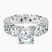 Cordelia Side Pear Lab Diamond Engagement Ring in 14kt White Gold