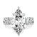 Pre-Designed Platinum Cordelia Side Pear Lab Diamond Ring