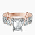Esme Side Pear Lab Diamond Engagement Ring in 10kt Rose Gold