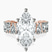 Pre-Designed 18kt Rose Gold Esme Side Pear Lab Diamond Ring