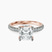 Galen Secret Halo Lab Diamond Engagement Ring in 14kt Rose Gold