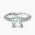 Galen Secret Halo Lab Diamond Engagement Ring in 14ct White Gold