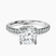 Galen Secret Halo Lab Diamond Engagement Ring in 9ct White Gold