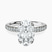 Galen Secret Halo Lab Diamond Engagement Ring in 9ct White Gold