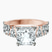 Adeline Side Pear Lab Diamond Engagement Ring in 9ct Rose Gold
