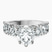 Adeline Side Pear Lab Diamond Engagement Ring in 10kt White Gold