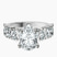 Adeline Side Pear Lab Diamond Engagement Ring in 10kt White Gold