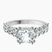 Florence Side Emerald Lab Diamond Engagement Ring in Platinum