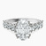 Florence Side Emerald Lab Diamond Engagement Ring in 10kt White Gold