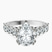 Florence Side Emerald Lab Diamond Engagement Ring in Platinum