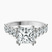 Florence Side Emerald Lab Diamond Engagement Ring in 10kt White Gold
