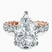 Pre-Designed 14kt Rose Gold Giselle Side Emerald Lab Diamond Ring