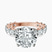 Pre-Designed 14kt Rose Gold Giselle Side Emerald Lab Diamond Ring