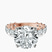 Pre-Designed 14kt Rose Gold Giselle Side Emerald Lab Diamond Ring