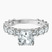 Giselle Side Emerald Lab Diamond Engagement Ring in 10kt White Gold